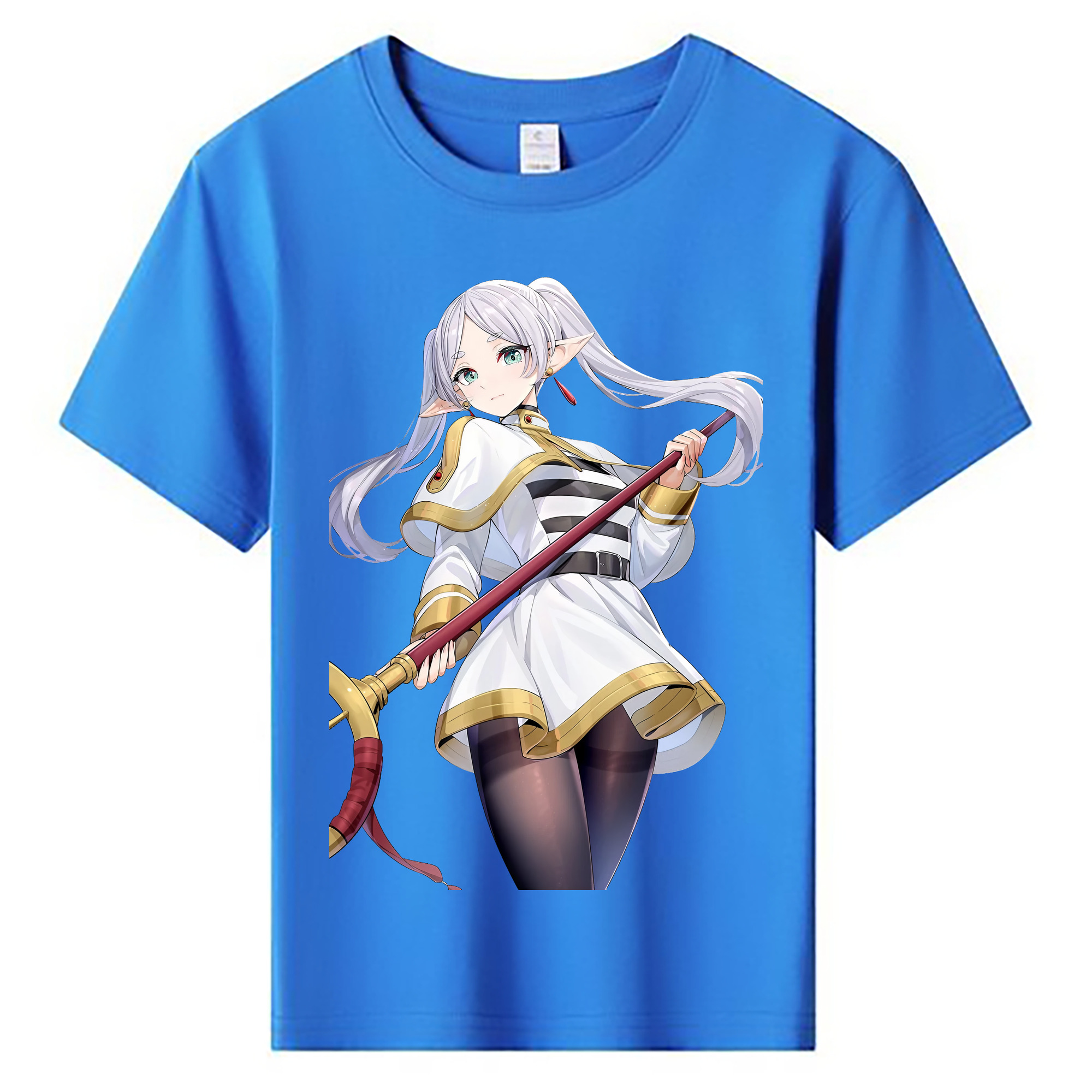 （画像用） 葬送のフリーレン Frieren 綿100％キッズTシャツ（フロントプリント）
